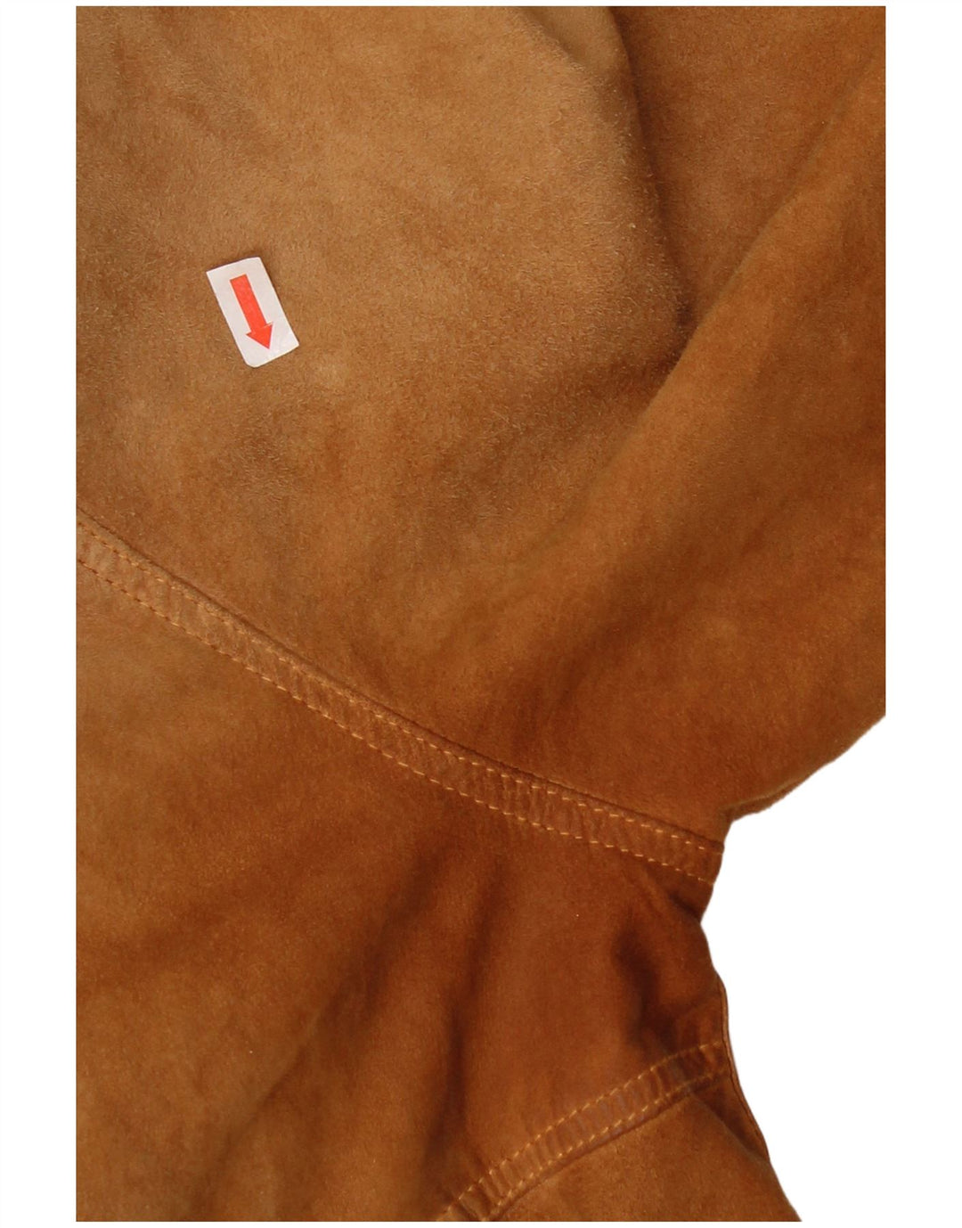 Giubbotto bomber vintage in pelle scamosciata da uomo UK 42 XL Marrone