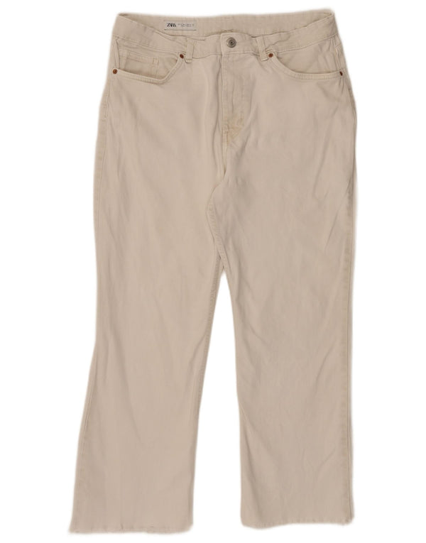 Jeans dritti da donna Zara EU 46 2XL W36 L26 Bianco