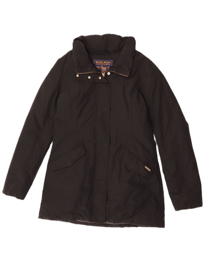 Cappotto imbottito da donna Woolrich UK 10 piccolo cotone nero