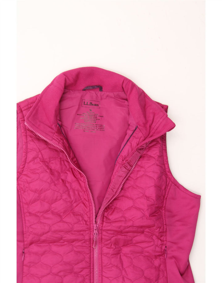 L.L.BEAN Womens Quilted Gilet UK 14 Medium Pink Polyester Vintage L.L.Bean and Second-Hand L.L.Bean from Messina Hembry 