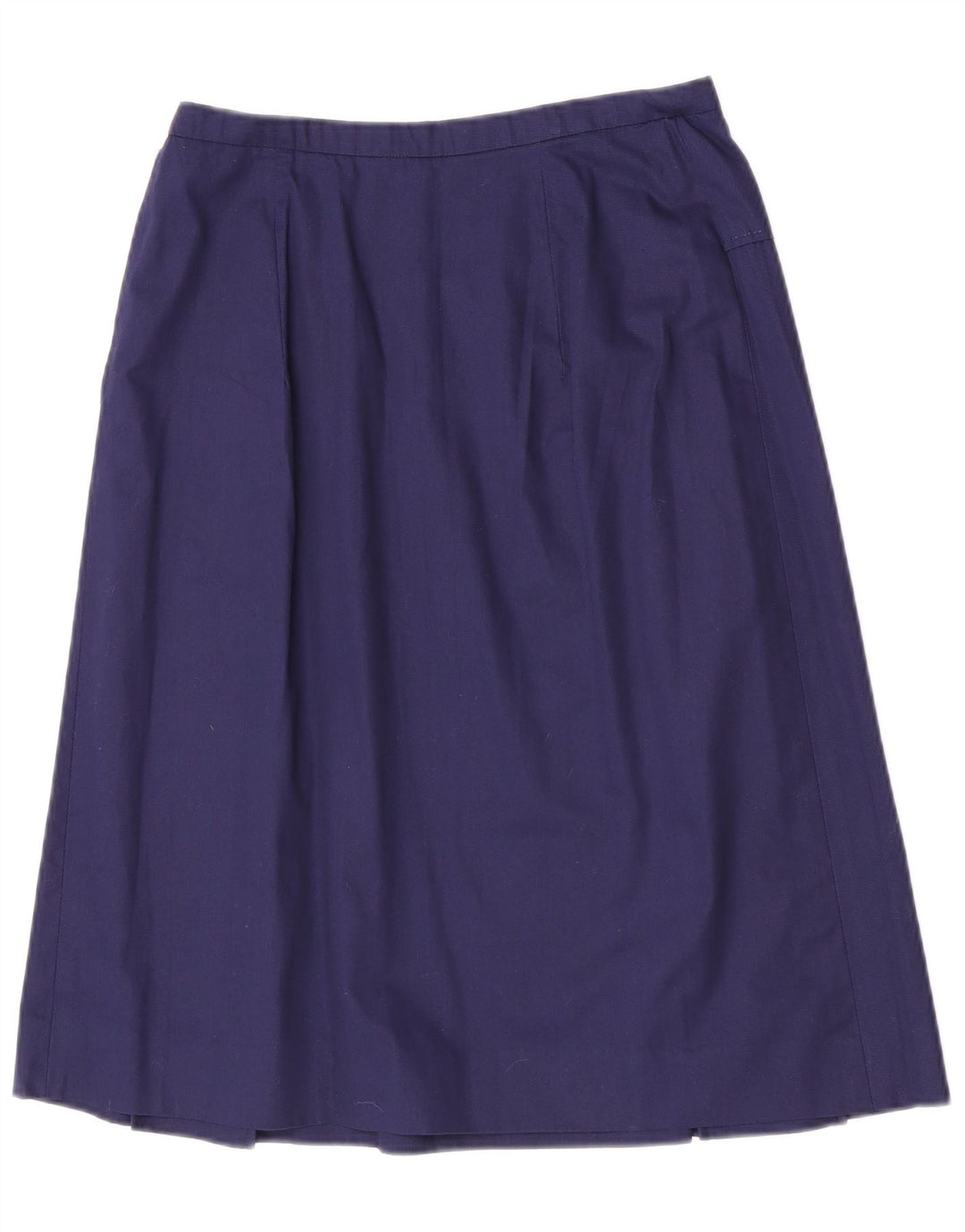 Gonna a trapezio da donna vintage W28 cotone medio blu navy