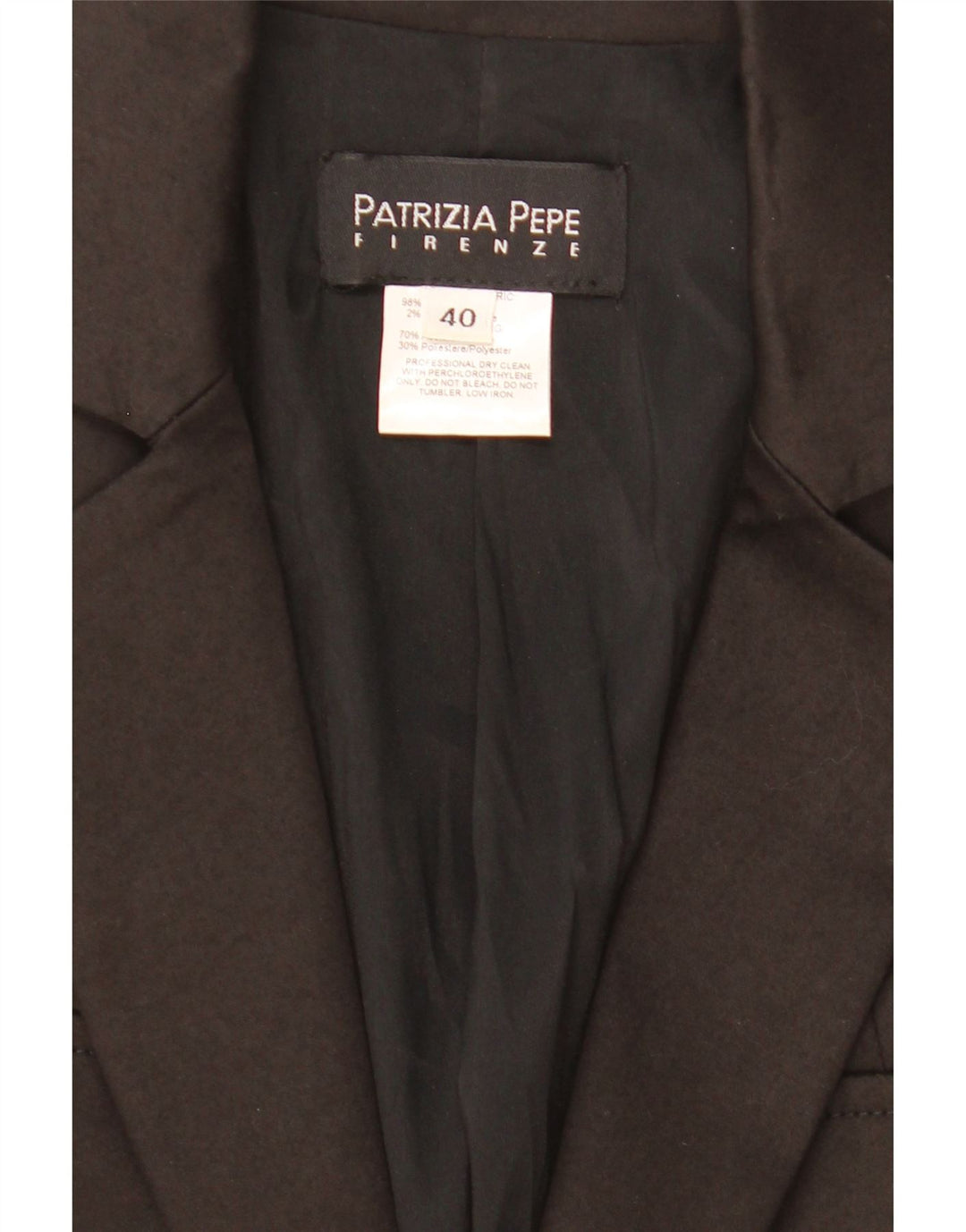 Giacca blazer a 2 bottoni corta da donna Patrizia Pepe IT 40 piccola nera