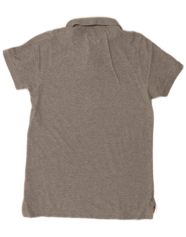 Polo da uomo Tommy Hilfiger in cotone grigio medio