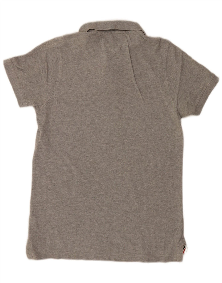 Polo da uomo Tommy Hilfiger in cotone grigio medio