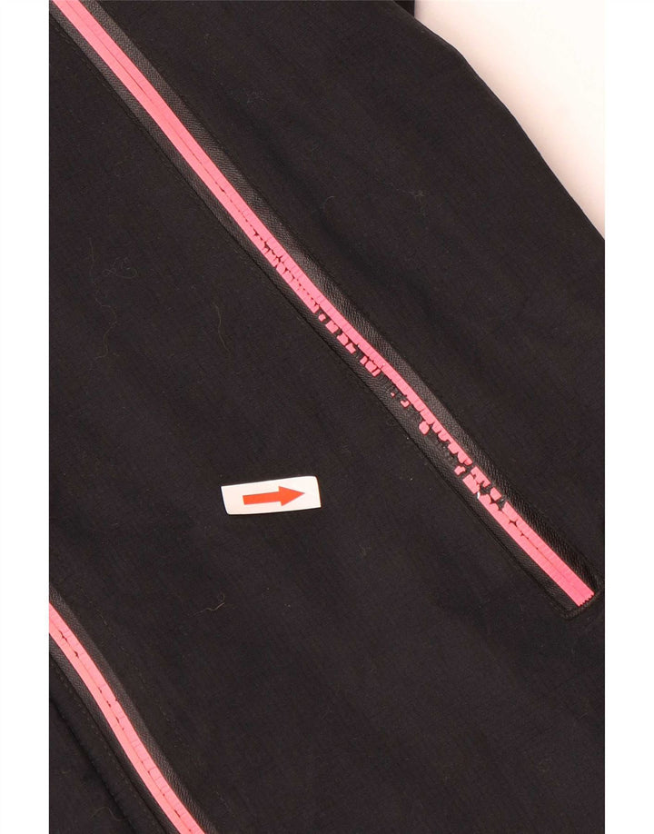Giacca antipioggia da donna con cappuccio Superdry UK 14 grande nylon nero