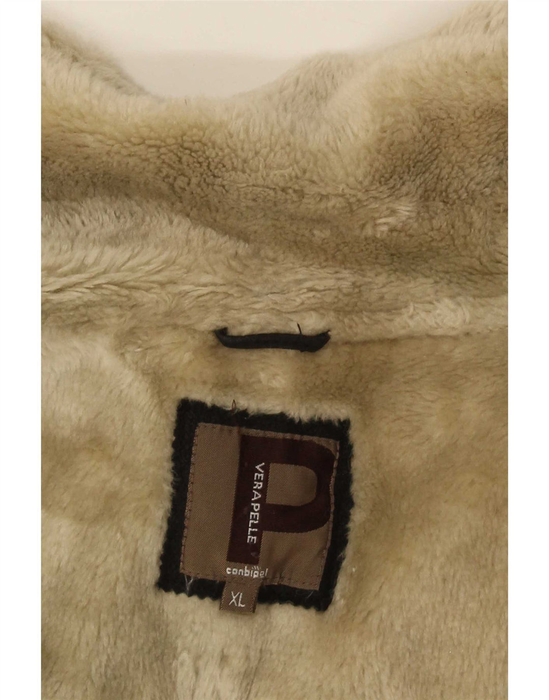 Giubbotto in shearling da uomo Conbipel UK 42 XL in pelle nera