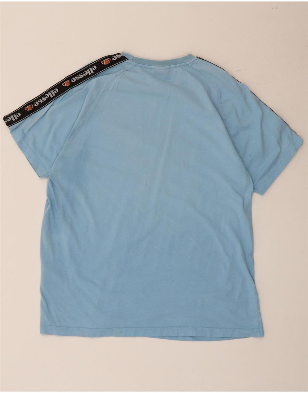 T-shirt grafica da uomo Ellesse Top grande in cotone color block blu