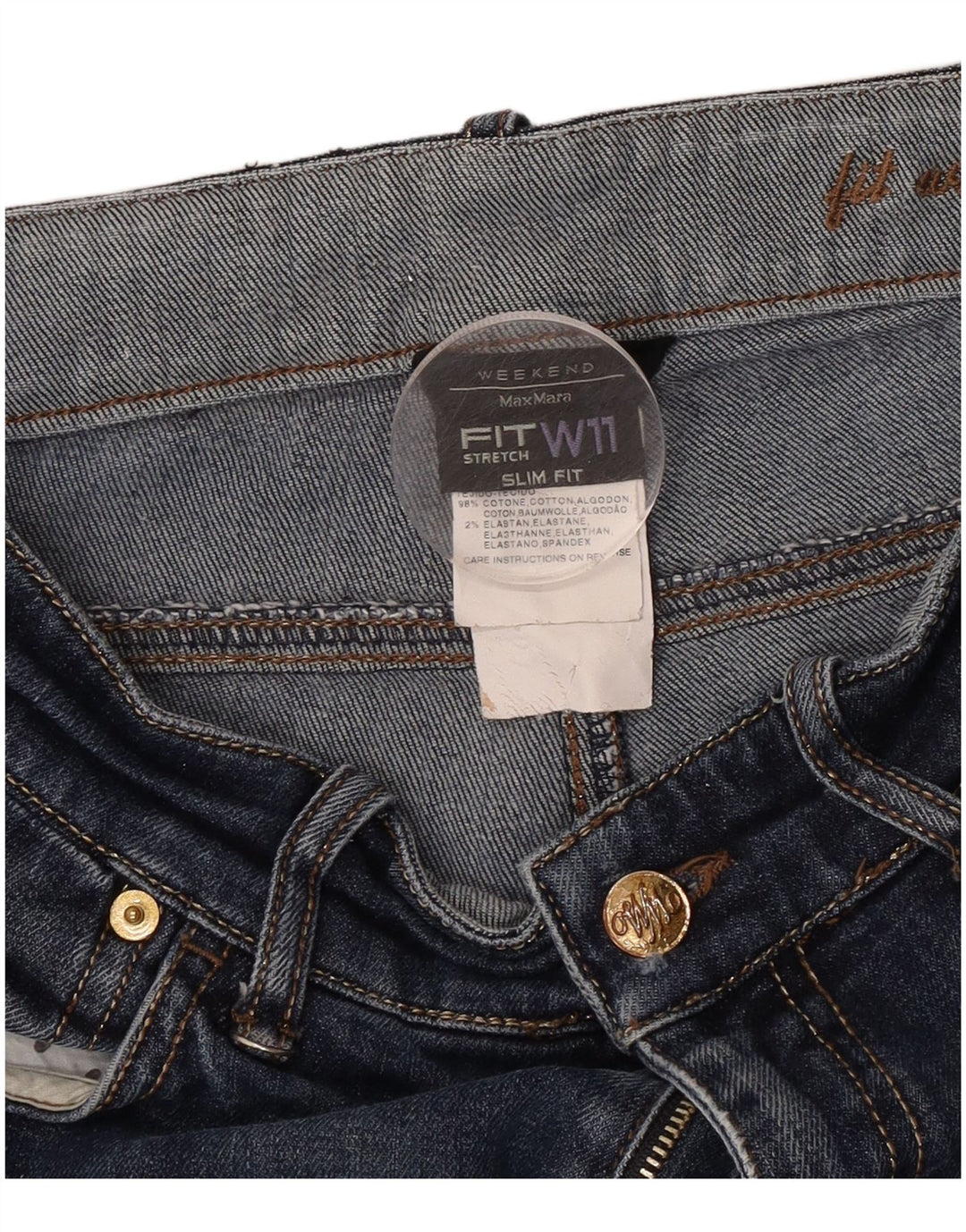 Jeans slim da weekend da donna Max Mara W28 L26 cotone blu navy