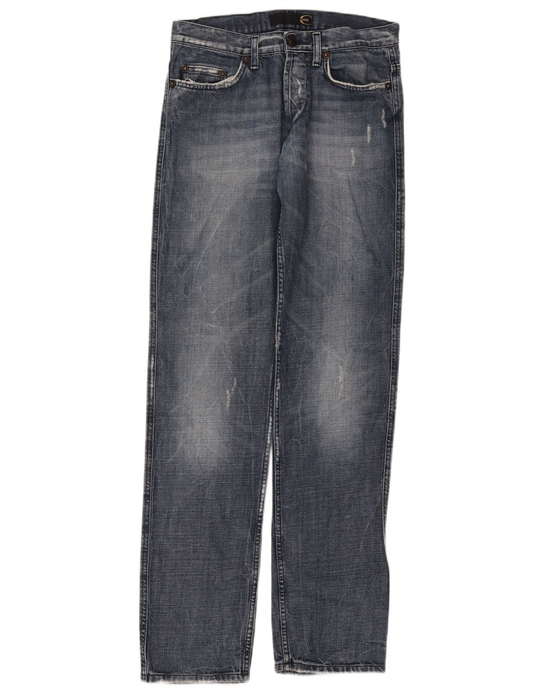 Jeans dritti invecchiati da uomo Just Cavalli W34 L34 Blu