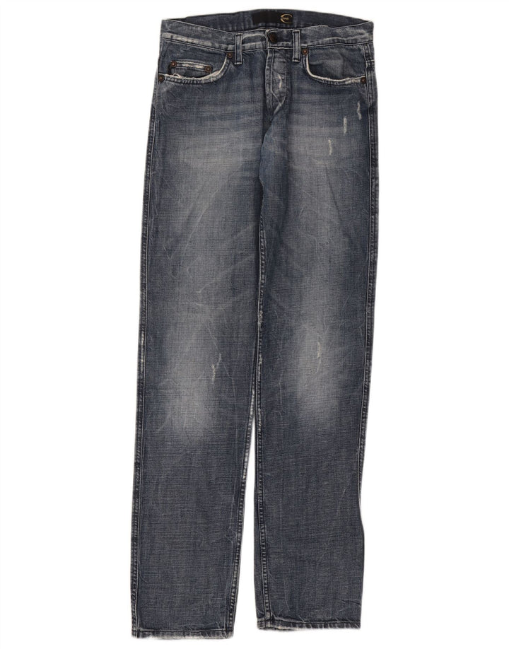 Jeans dritti invecchiati da uomo Just Cavalli W34 L34 Blu