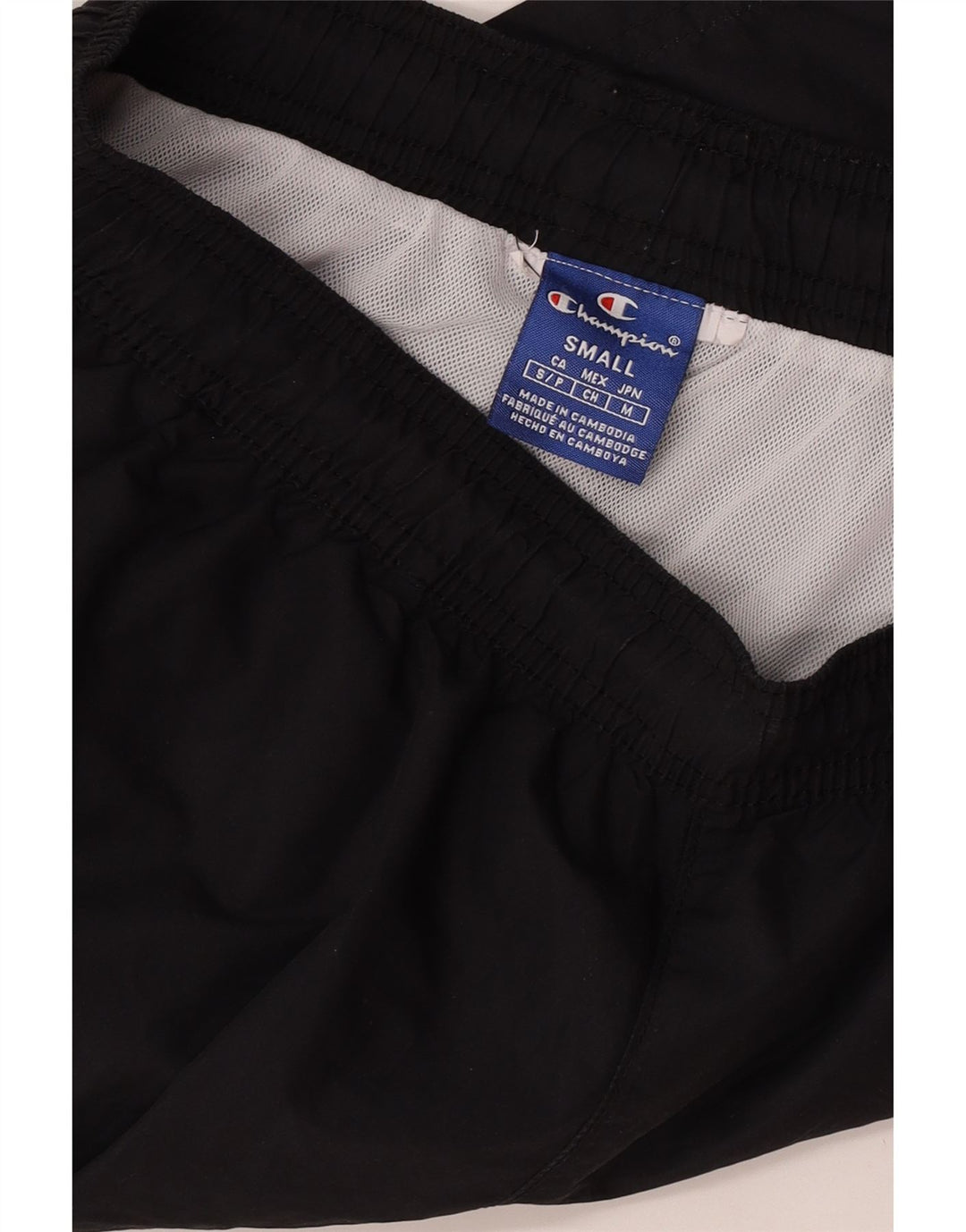 Pantaloncini da bagno grafici da uomo Champion piccoli neri