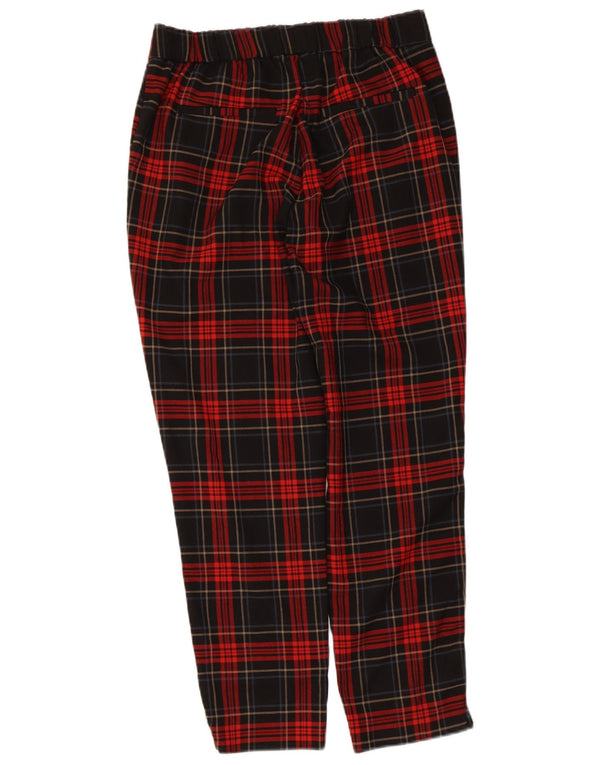 Pantaloni chino affusolati Trafaluc da donna Zara piccoli W27 L26 neri a quadri