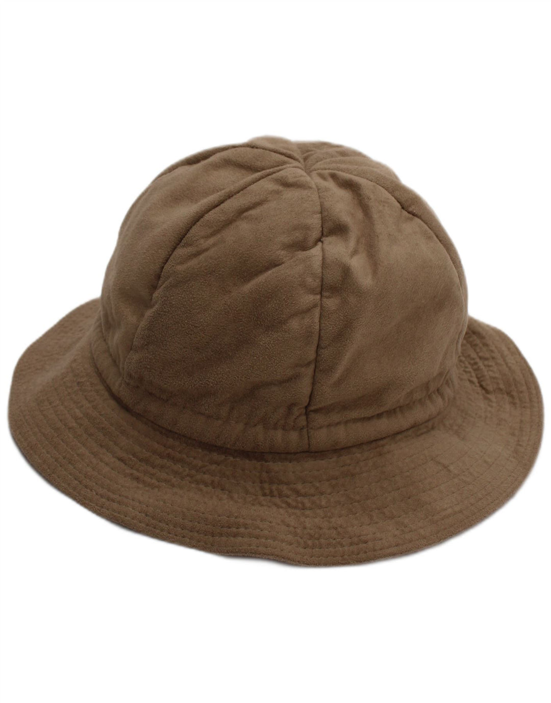 Cappello da pescatore vintage da donna in finta pelle scamosciata, taglia unica, in poliestere beige