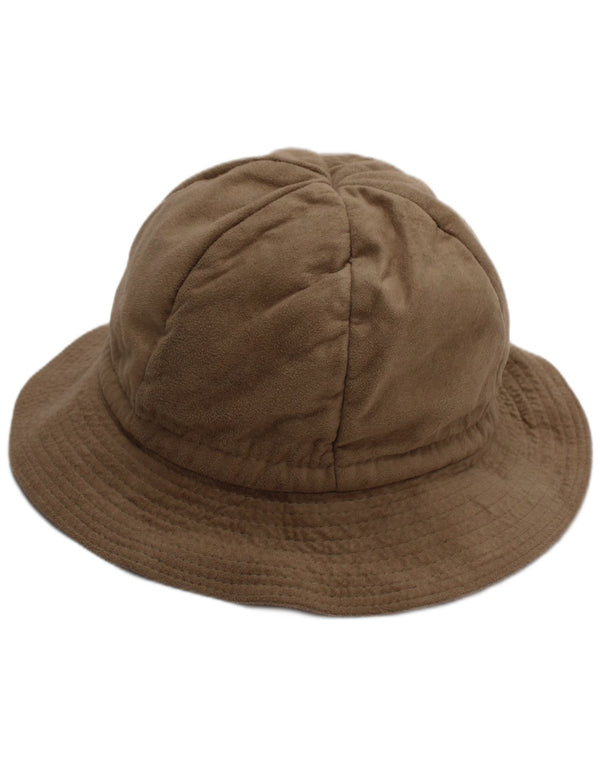 Cappello da pescatore vintage da donna in finta pelle scamosciata, taglia unica, in poliestere beige