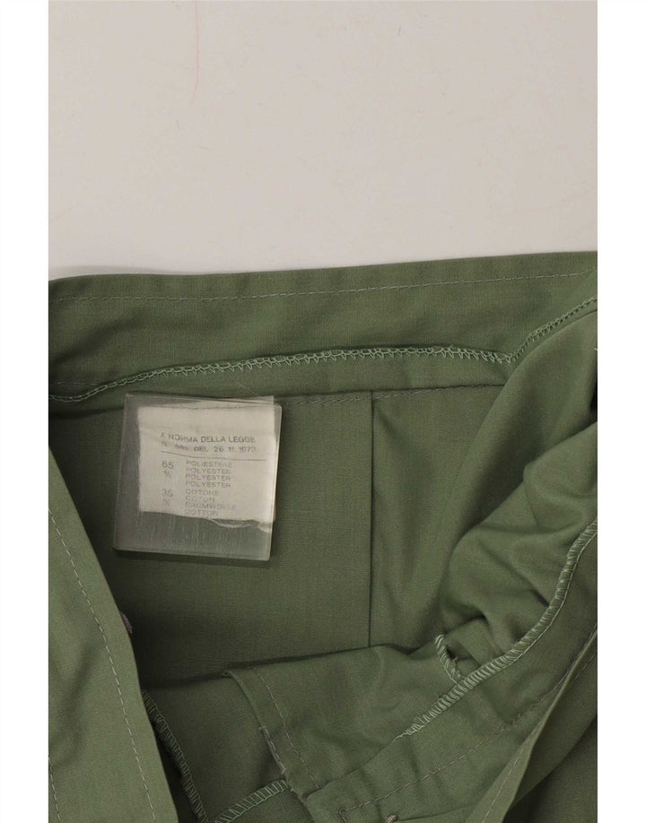Gonna a trapezio da donna vintage piccola W26 poliestere verde
