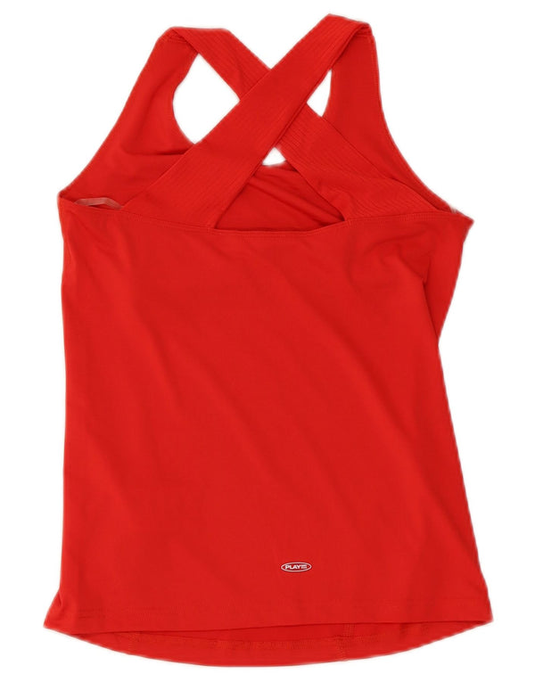 Canottiera Reebok da donna UK 4 XS rossa in poliestere