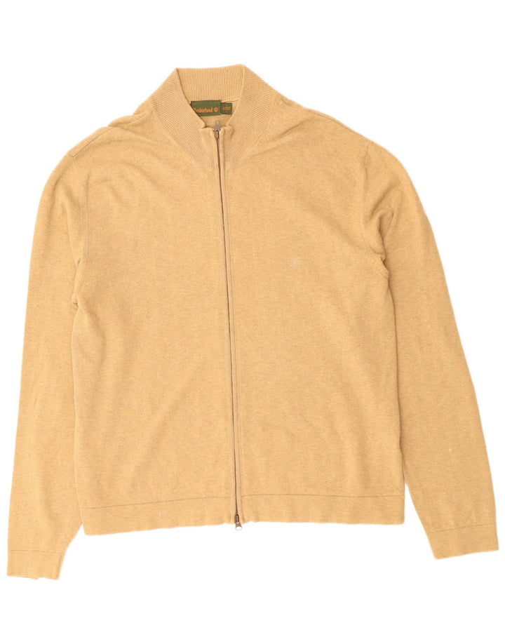 Maglione cardigan da uomo TIMBERLAND XL in cotone beige