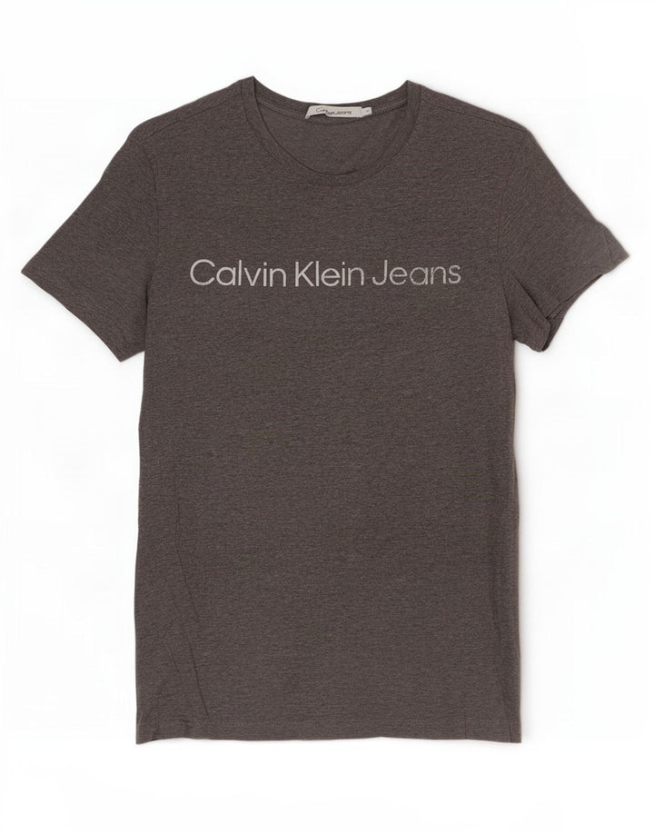 Maglietta grafica da uomo Calvin Klein Jeans Top Grigio medio
