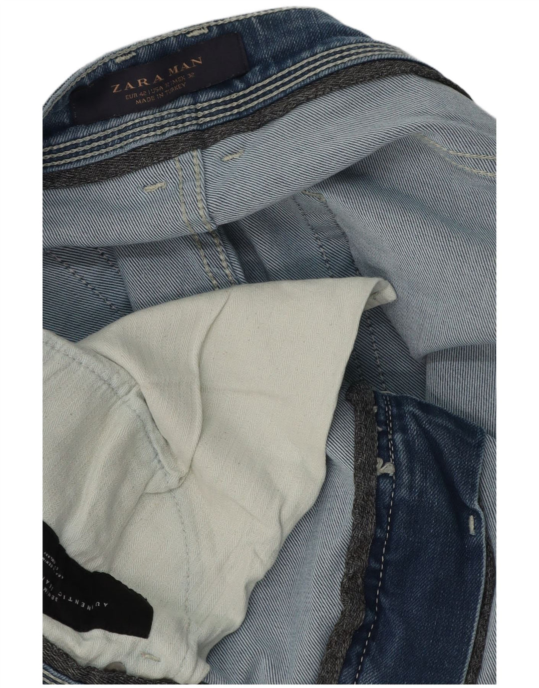 Jeans slim da uomo Zara EU 42 Large W32 L26 Blu