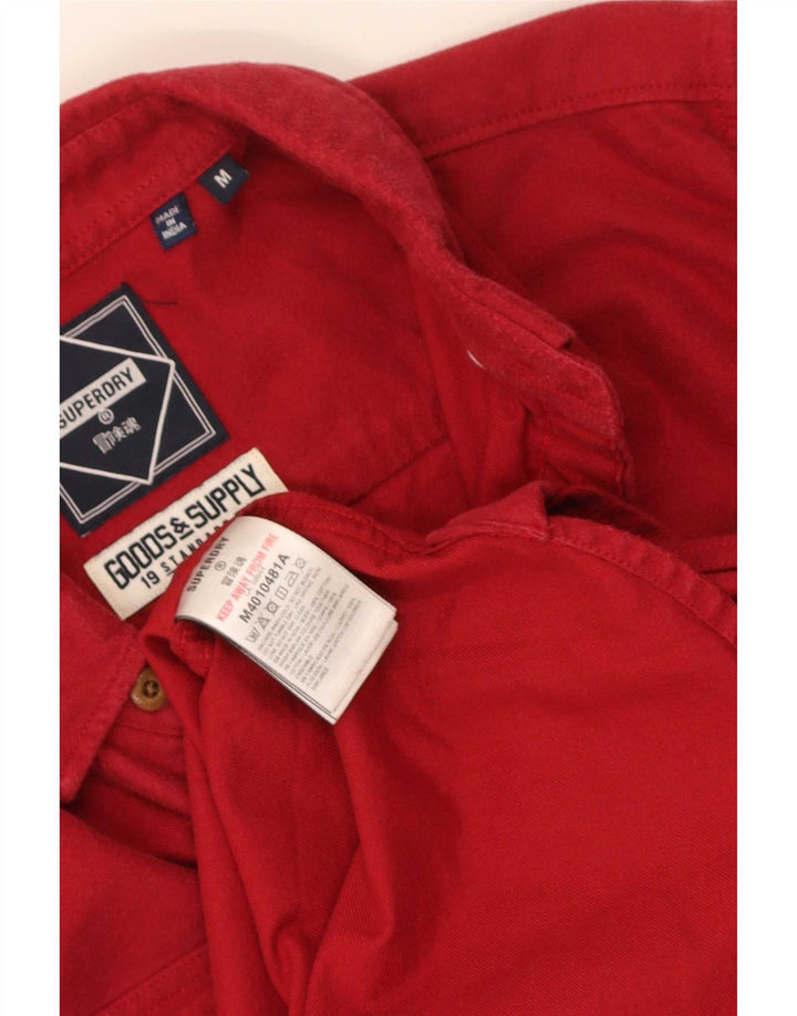 Camicia da uomo Superdry in cotone rosso medio