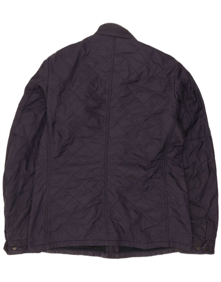 Barbour Giacca trapuntata da uomo UK 40 Large Blu Navy in poliammide