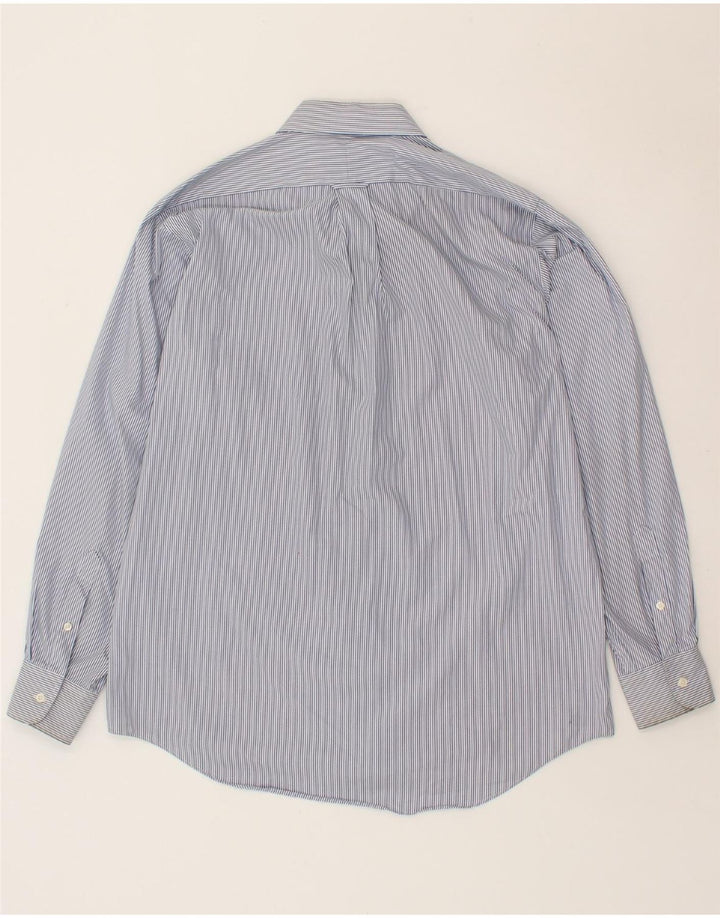 IZOD Mens Shirt Size 16 Large Blue Pinstripe Cotton Vintage Izod and Second-Hand Izod from Messina Hembry 