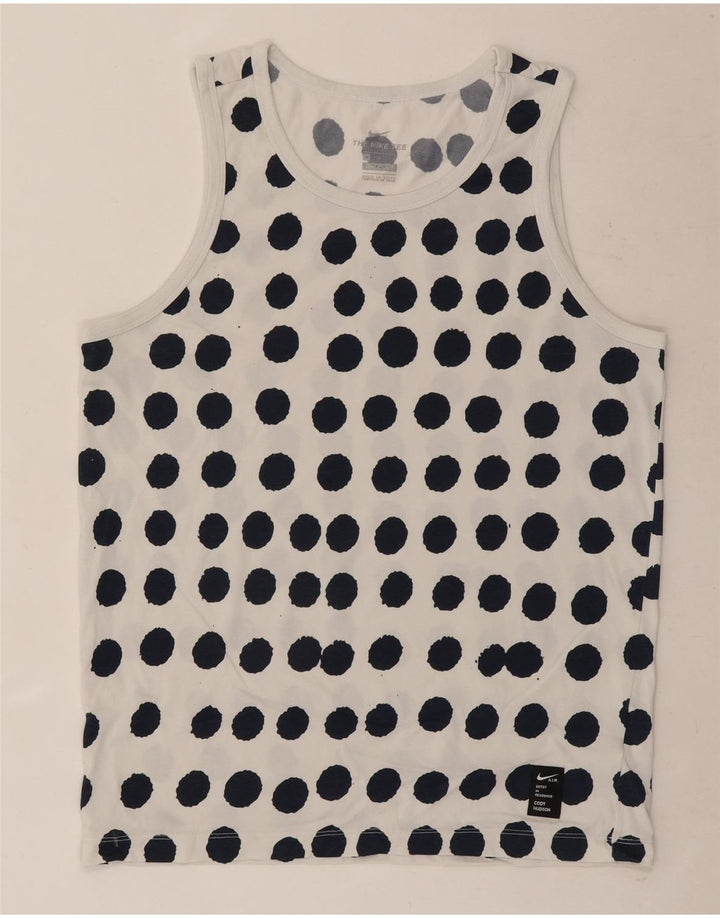 Canotta Nike Dri Fit da uomo a pois bianchi medi
