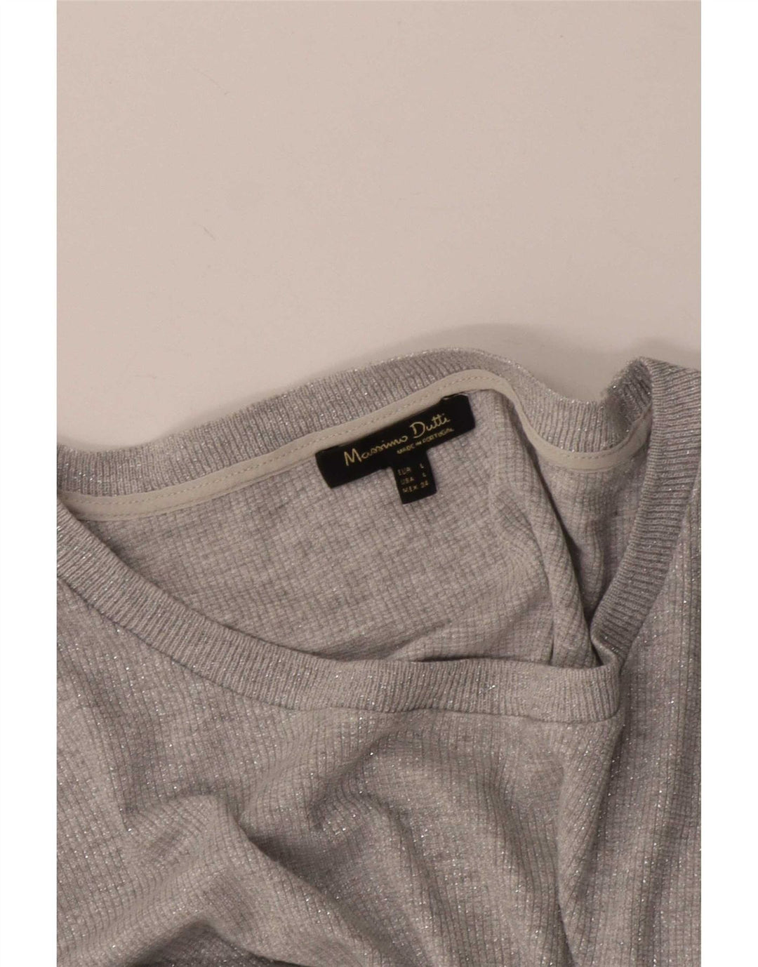 Maglia da donna Massimo Dutti manica 3/4 UK 16 grande grigio