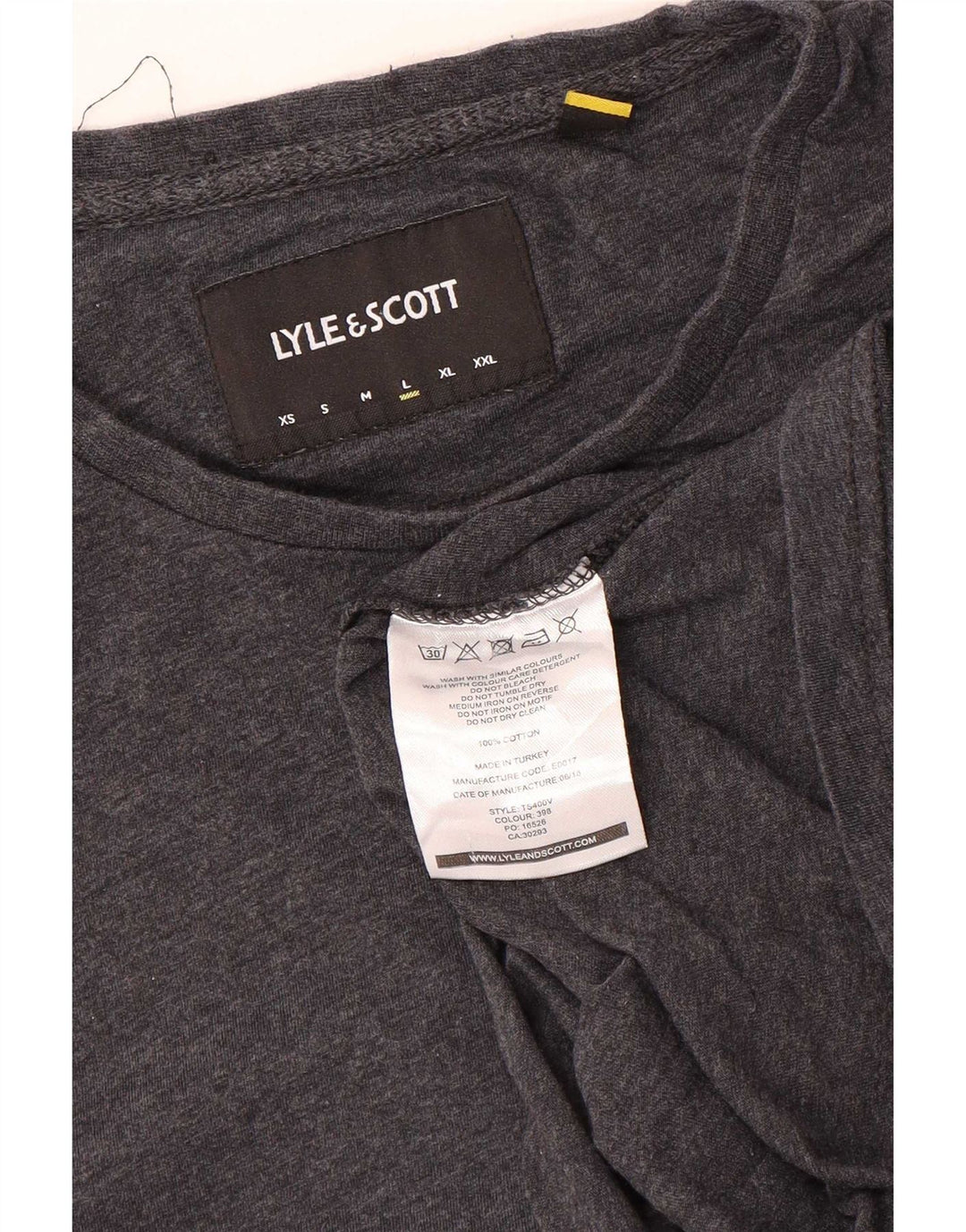 T-shirt da uomo Lyle & Scott Top grande in cotone grigio