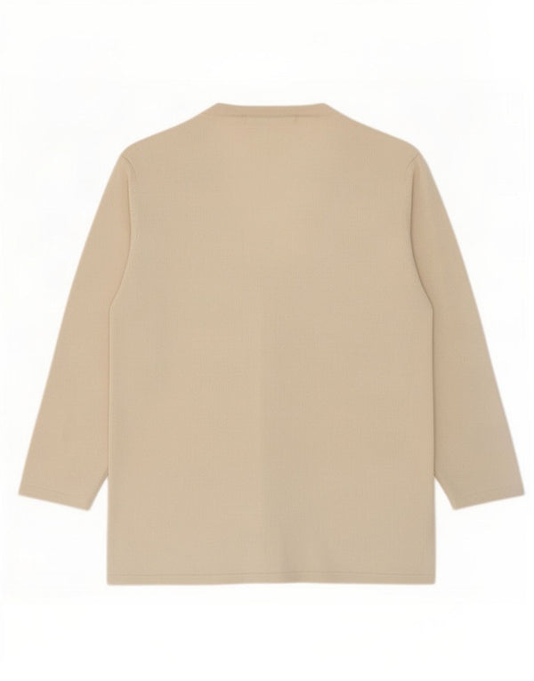 Maglione cardigan con maniche a 3/4 da donna Marks & Spencer UK 12 Beige medio