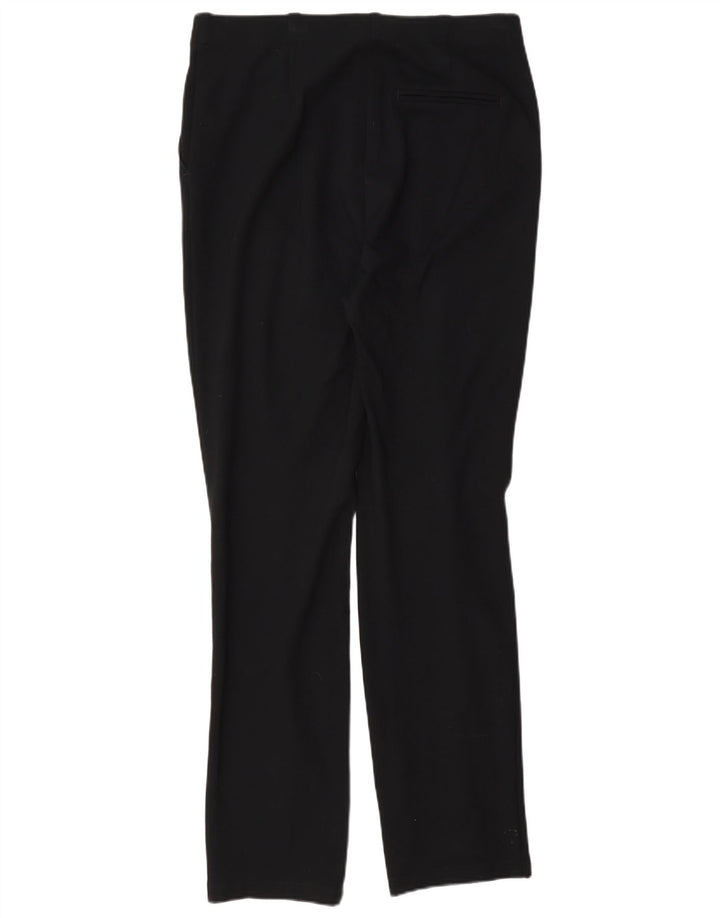 Pantaloni da abito dritti da donna Marks & Spencer UK 12 medi W32 L30 neri