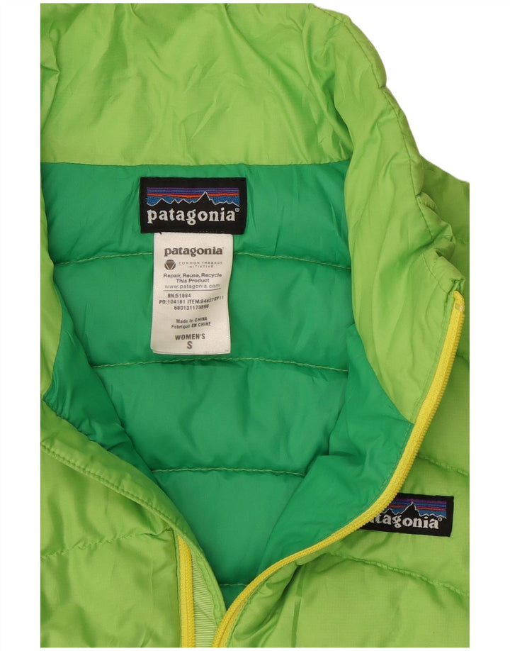 Gilet imbottito da donna Patagonia UK 10 piccolo poliestere verde