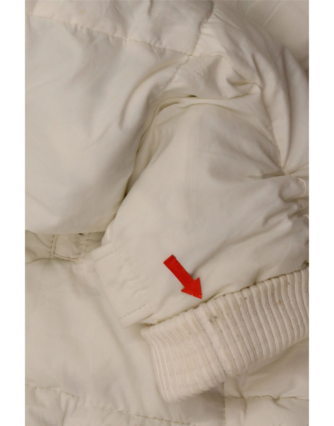 Giacca imbottita con cappuccio da donna Zara UK 10 Small bianca in poliammide