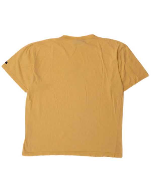 T-shirt grafica da uomo Navigare Top in cotone giallo medio