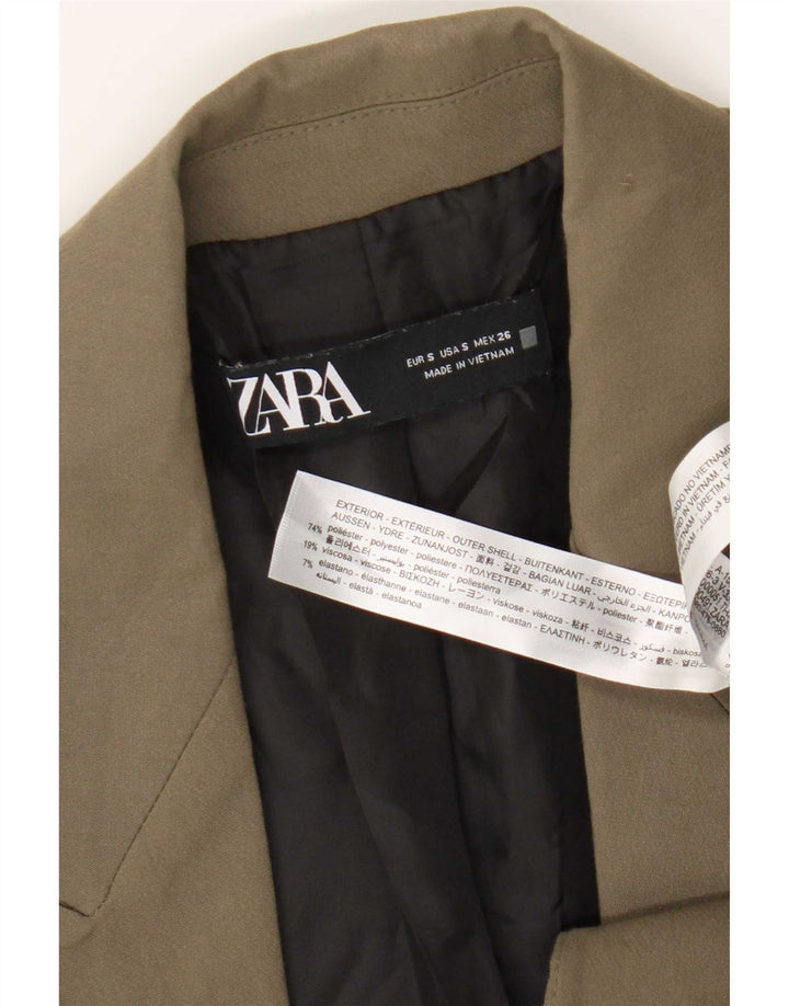 Giacca blazer doppiopetto da uomo Zara UK 36 piccola poliestere beige
