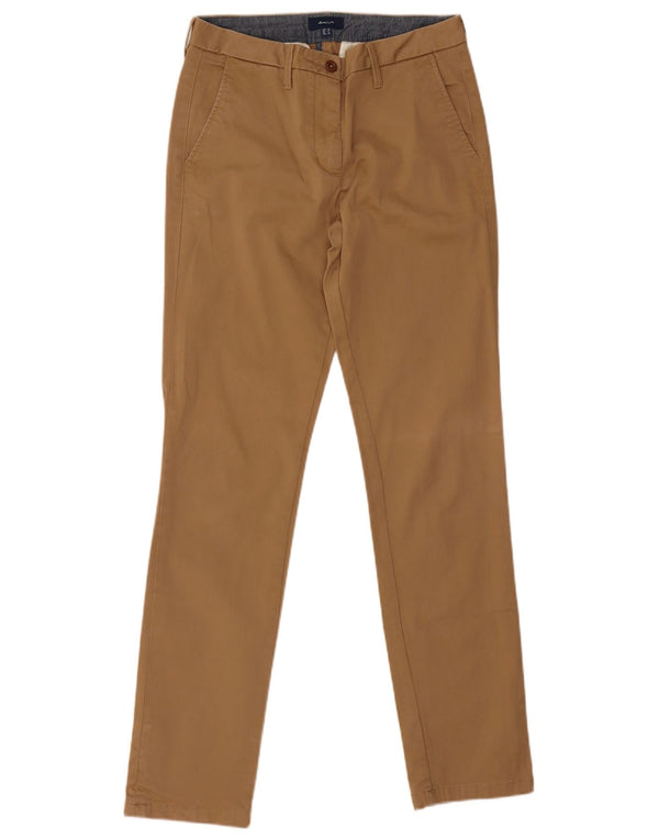 Pantaloni chino slim da donna Gant UK 12 medi W28 L31 cotone beige
