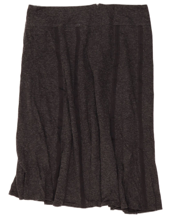 Gonna dritta da donna MARKS & SPENCER UK 18 XL W36 Acrilico chiazzato grigio