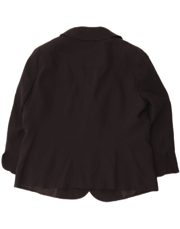 Giacca blazer da donna Luisa Spagnoli UK 18 XL seta nera
