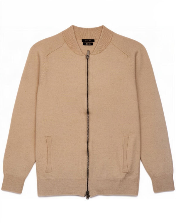 Maglione cardigan da donna Massimo Dutti UK 12 Lana beige medio