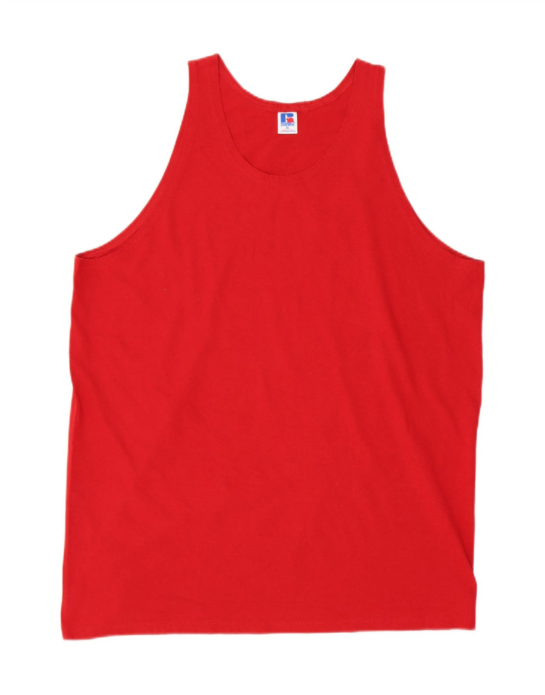 RUSSELL ATHLETIC Mens Vest Top XL Red Cotton Vintage Russell Athletic and Second-Hand Russell Athletic from Messina Hembry 