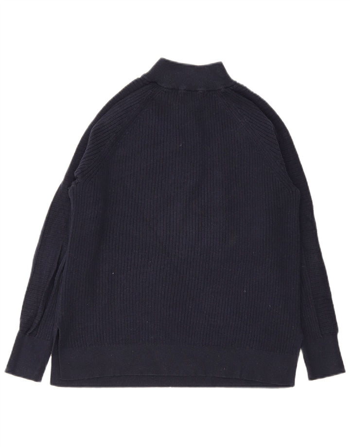 Maglione da donna Marks & Spencer con zip e collo UK 14 medio blu navy