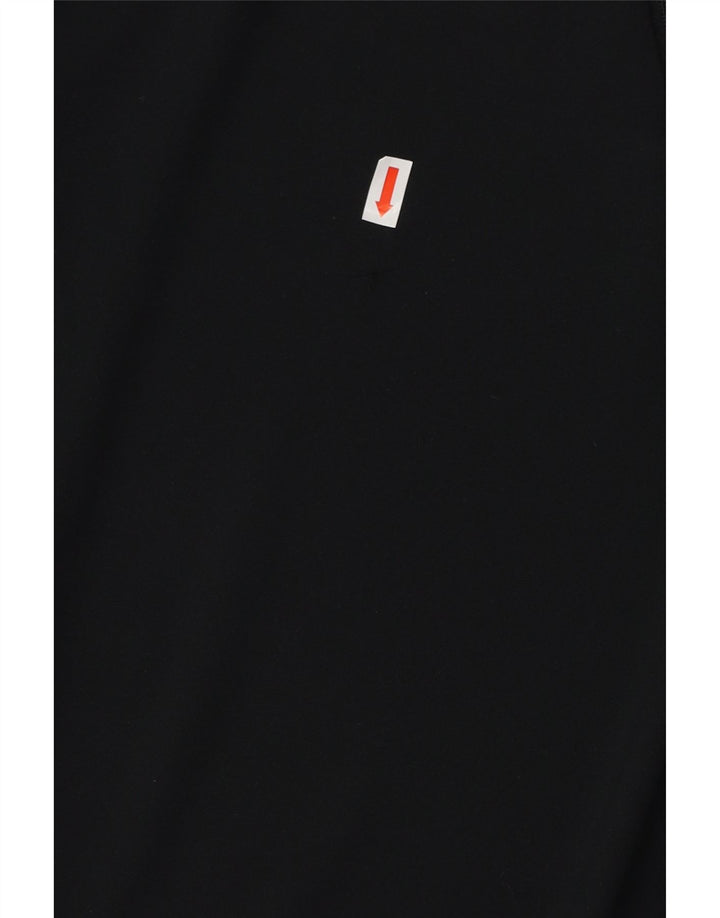 NIKE Top da tuta pullover con zip e collo Dri Fit da donna UK 10 Small Nero