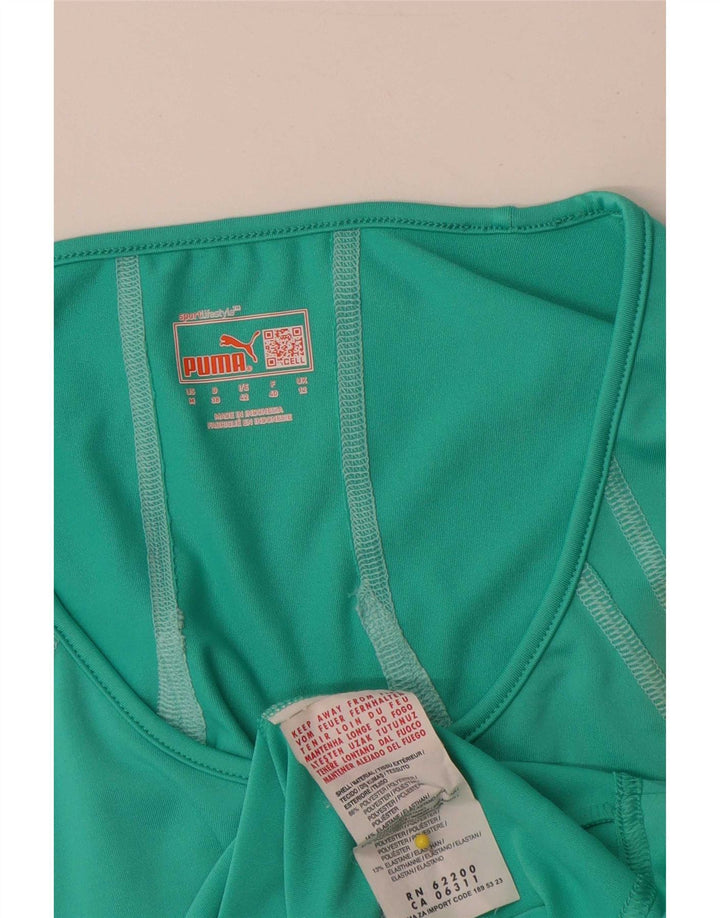 Maglietta da donna Puma UK 12 Poliestere color block verde medio