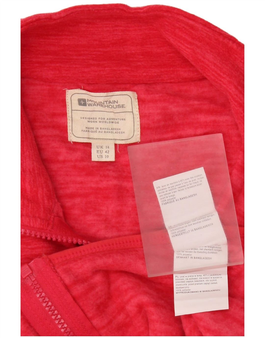 Giacca in pile da donna Mountain Warehouse UK 14 Large Rosa Poliestere