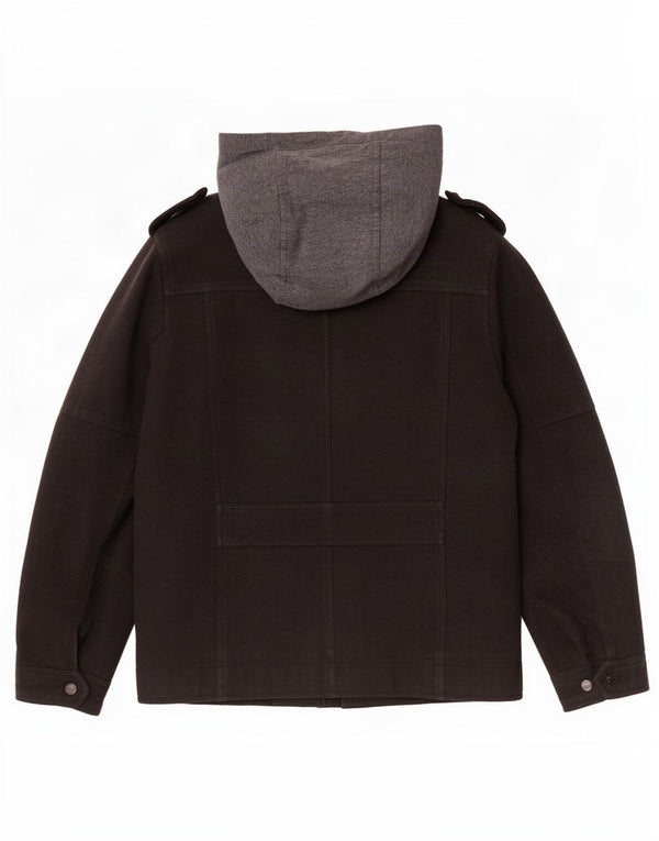 Giacca militare con cappuccio da uomo Levi's UK 36 Small Poliestere color block nero