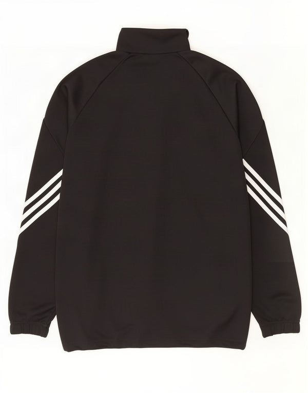 Giacca da allenamento Adidas Climalite da uomo, grande, in poliestere nero