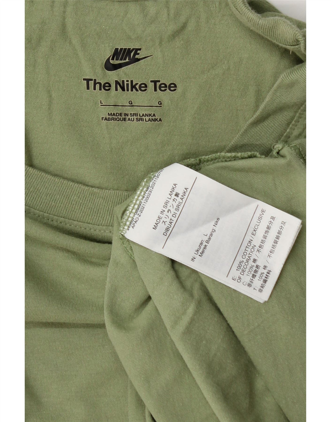 T-shirt da uomo Nike Top Large in cotone verde