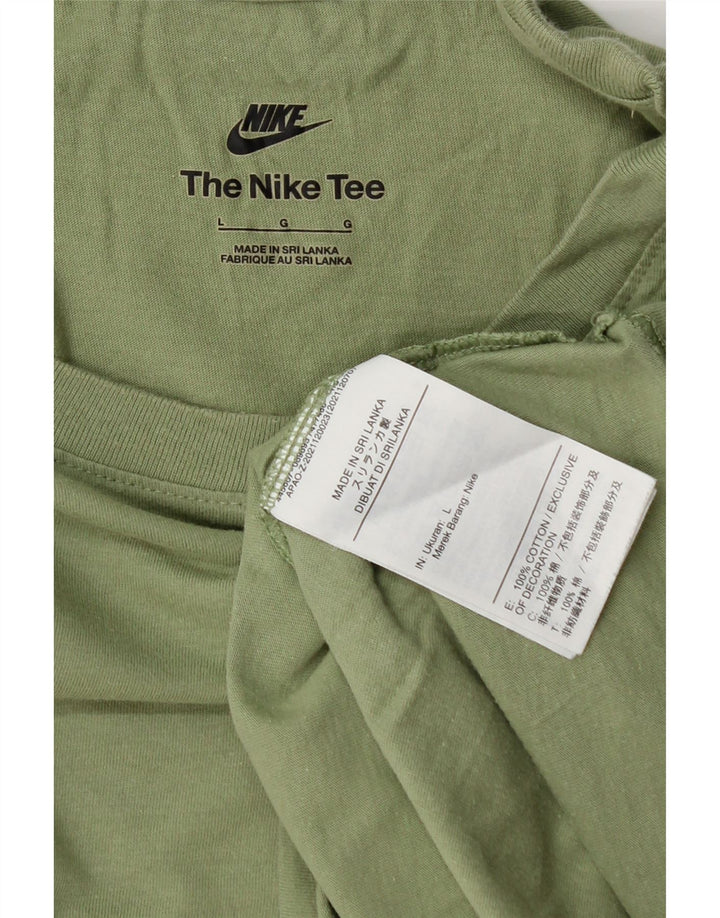 T-shirt da uomo Nike Top Large in cotone verde