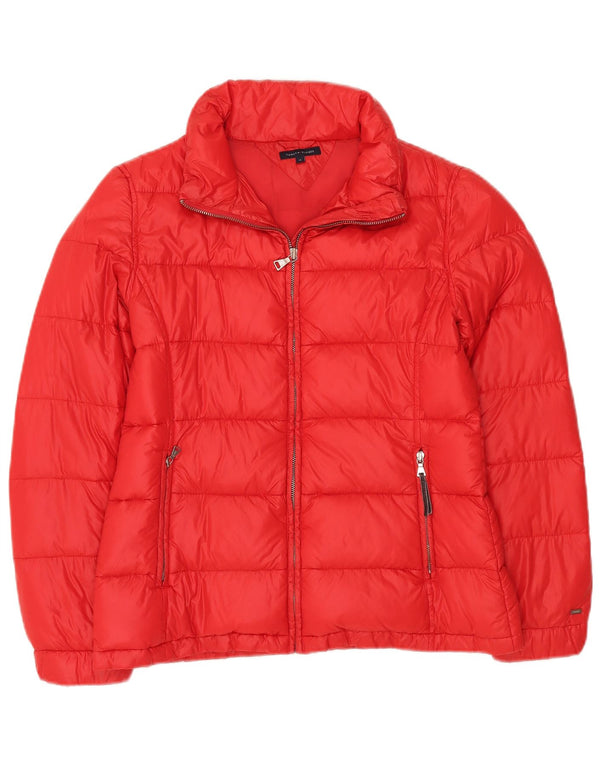 Giacca imbottita da donna Tommy Hilfiger UK 14 nylon rosso medio