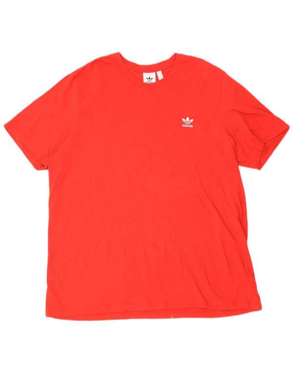 T-shirt da uomo Adidas Top 2XL rossa in cotone
